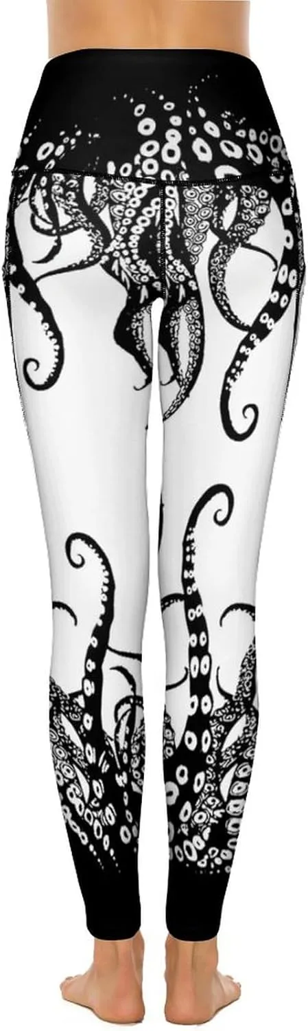 80s Women's High Waist Tummy Control Yoga Pants 90s with Pockets Sports Fitness Leggings