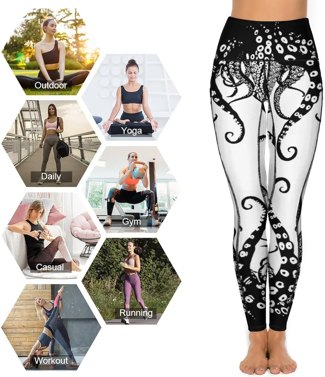 80s Women's High Waist Tummy Control Yoga Pants 90s with Pockets Sports Fitness Leggings