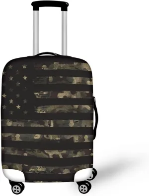 American Flag Luggage Cover Dust Cover Light Weight Baggage Gear Covers Waterproof Luggage Covers Fit Most 18-32 Inch Luggage XL Size