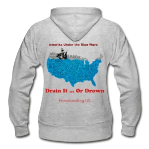 AMERIKA UNDER THE BLUE WAVE - Gildan Heavy Blend Women's Zip Hoodie