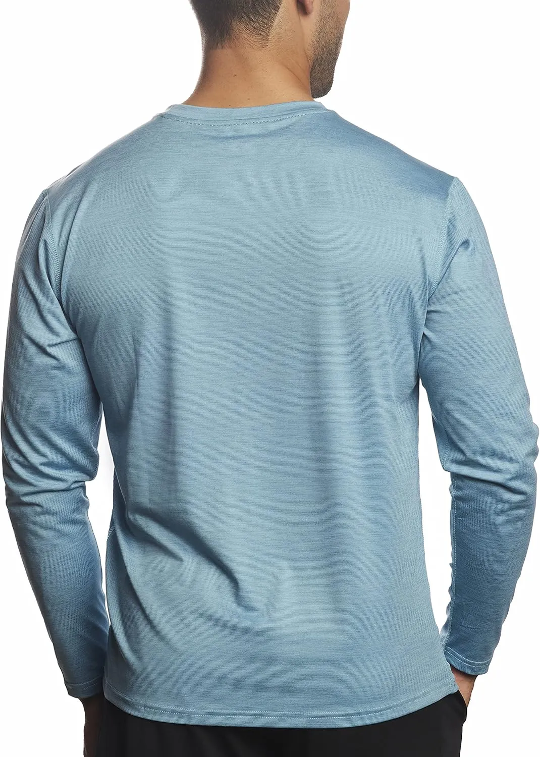 Arctic Cool Men's Crew Neck Instant Cooling Moisture Wicking Performance UPF 50  Long Sleeve Sun Protection Shirt