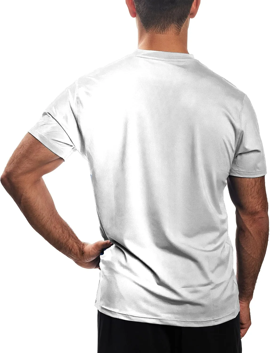 Arctic Cool Mens V-Neck Instant Cooling Moisture Wicking Performance UPF 50  Short Sleeve Workout Shirt