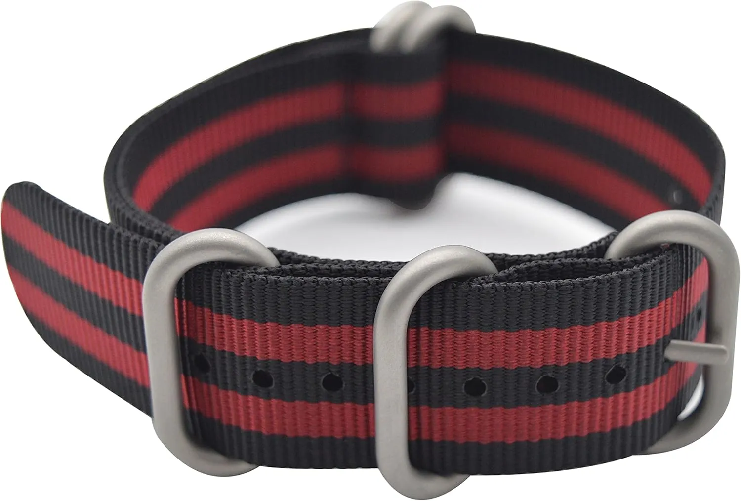 ArtStyle Watch Band with Colorful Nylon Material Strap and Heavy Duty Brushed Buckle