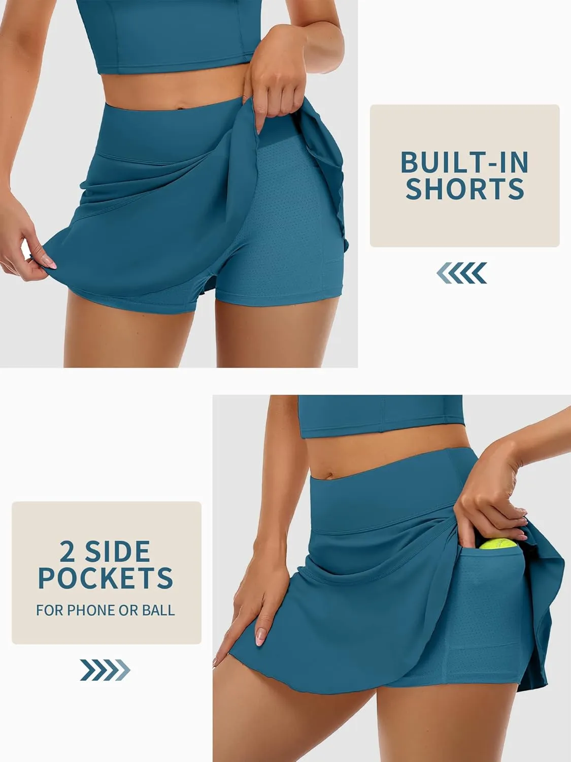 ATTRACO Tennis Dress for Women with Shorts and Pockets Racerback Golf Workout Outfits