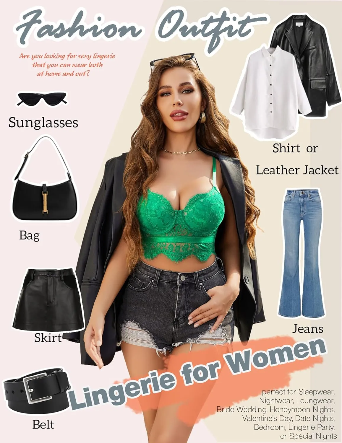 Avidlove Lace Bralettes for Women Y2k Strap Bustier Cami Top V Neck Camisole Lingerie