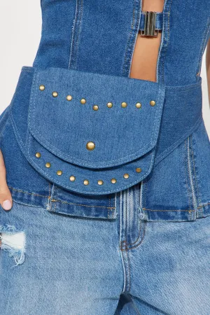Backstage Access Utility Belt  - Medium Wash