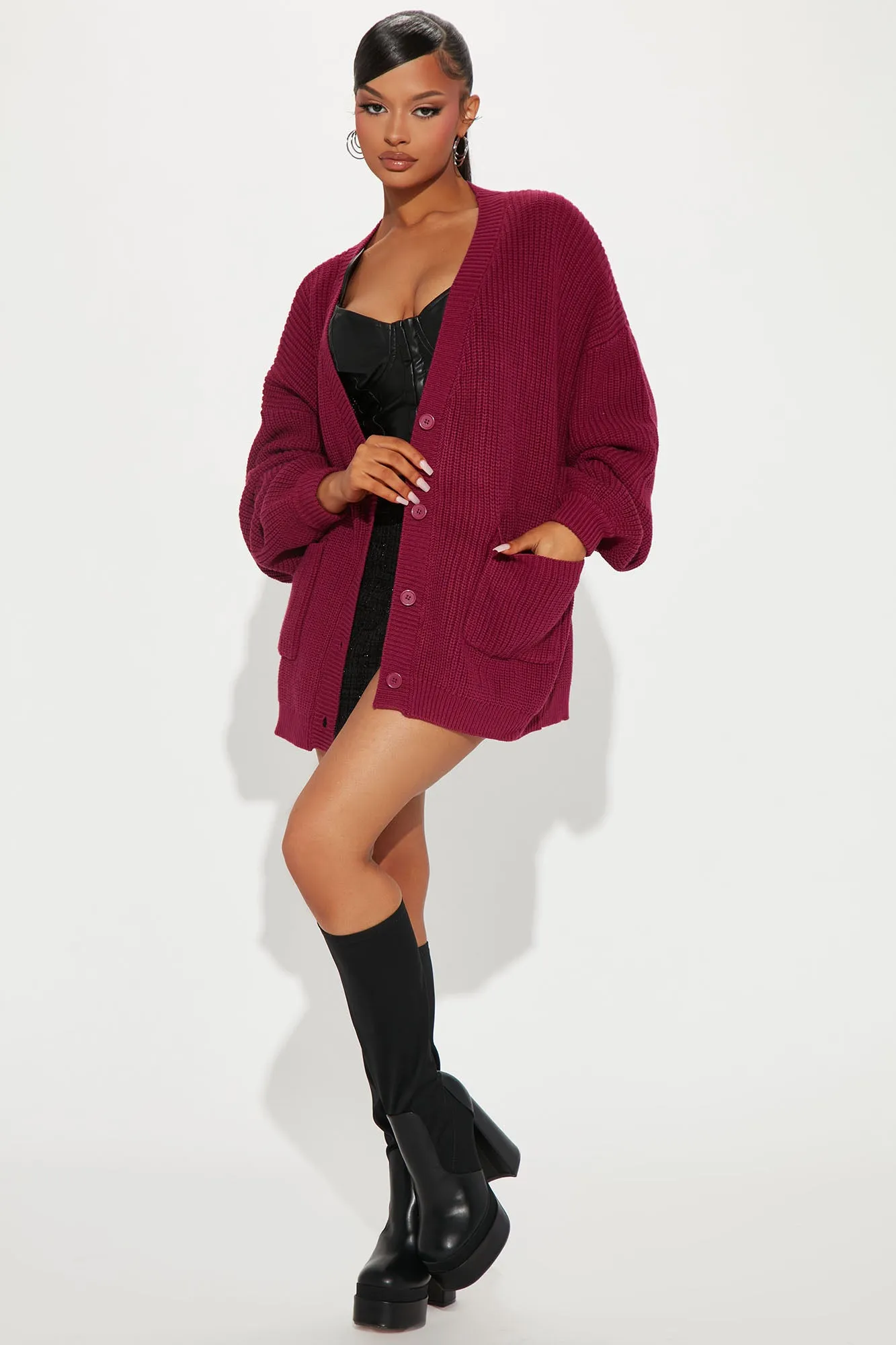 Be My Boyfriend Cardigan - Purple