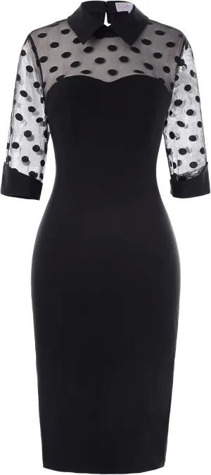 Belle Poque Women's 1950s Retro Pencil Dress Cocktail Party Dresses