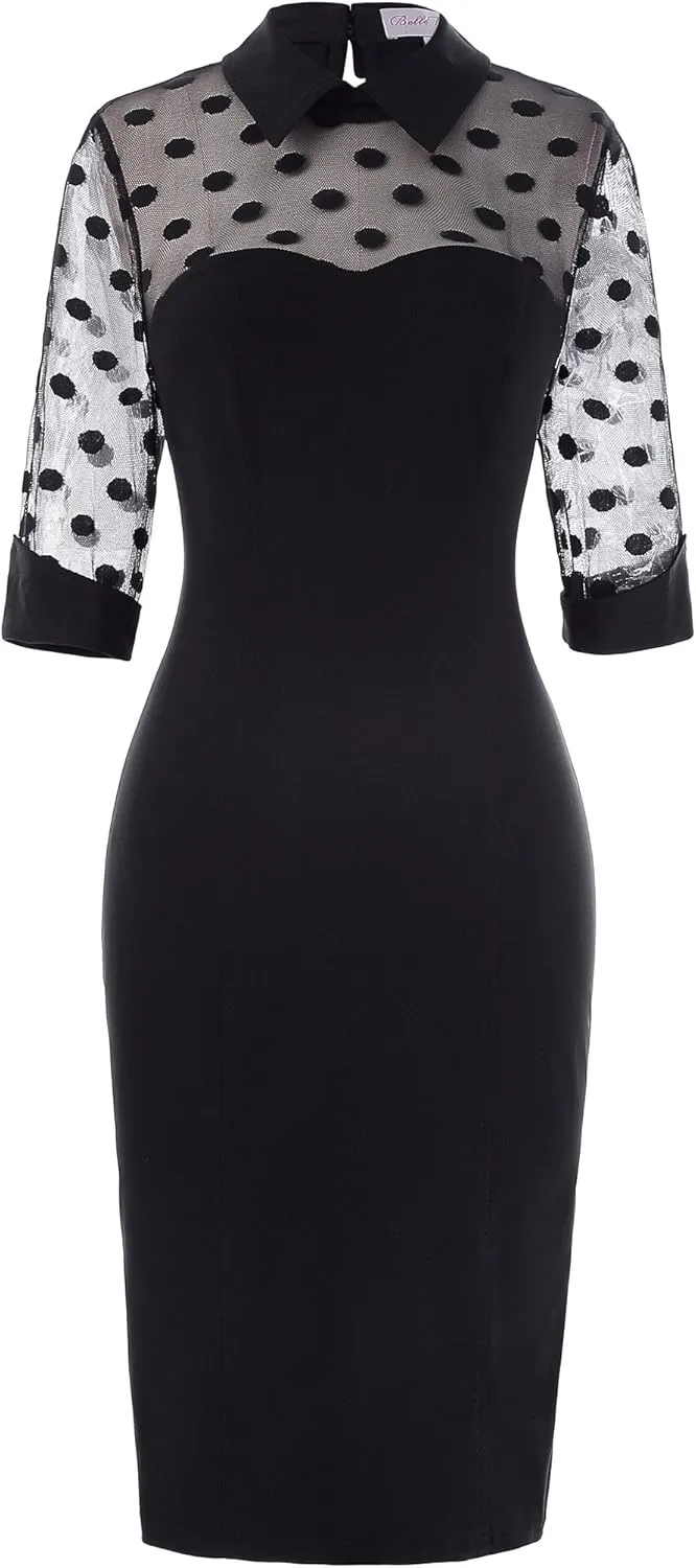 Belle Poque Women's 1950s Retro Pencil Dress Cocktail Party Dresses