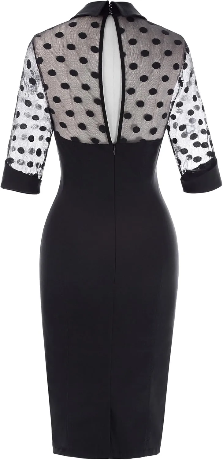 Belle Poque Women's 1950s Retro Pencil Dress Cocktail Party Dresses
