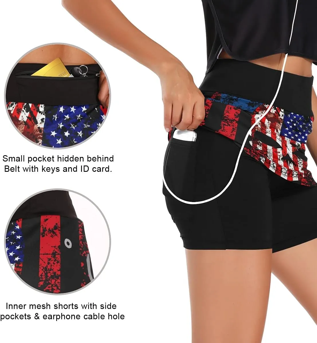 BGXW Womens Sports Skort Summer Athletic Tennis Skirt Golf Skorts with Pockets