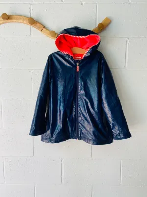 billieblush Shiny Navy Raincoat, 8 years
