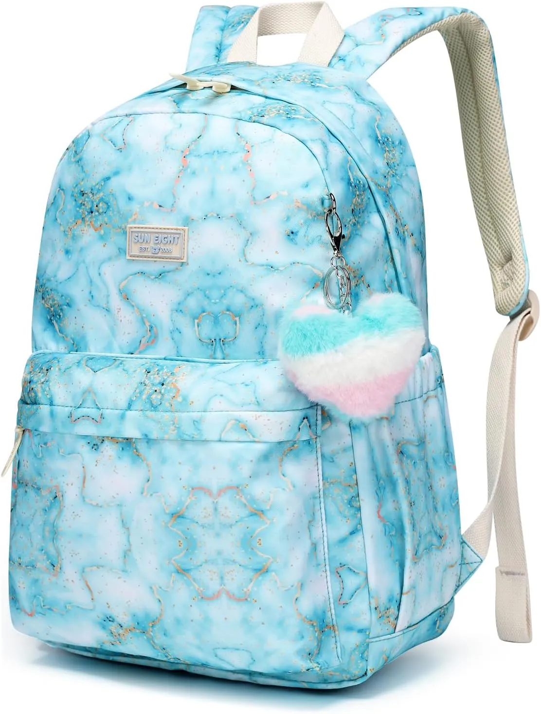 CaranY Kids Backpack Girls and Boys Classic School Backpack Light Weight Two Size Multi-pocket Suitable for ages 6  and aboveGreen