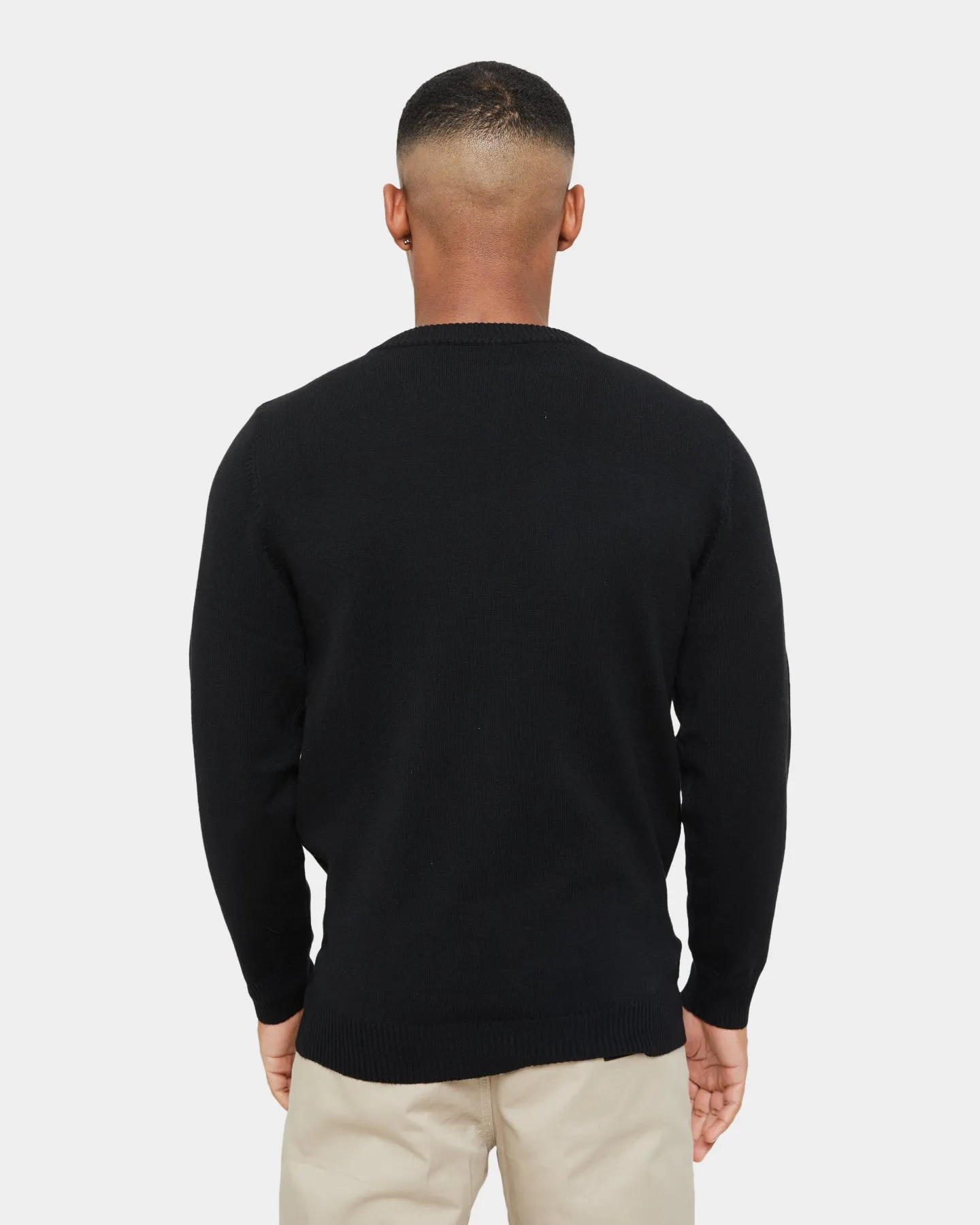 Carre Volle Rose Knit Sweater Black