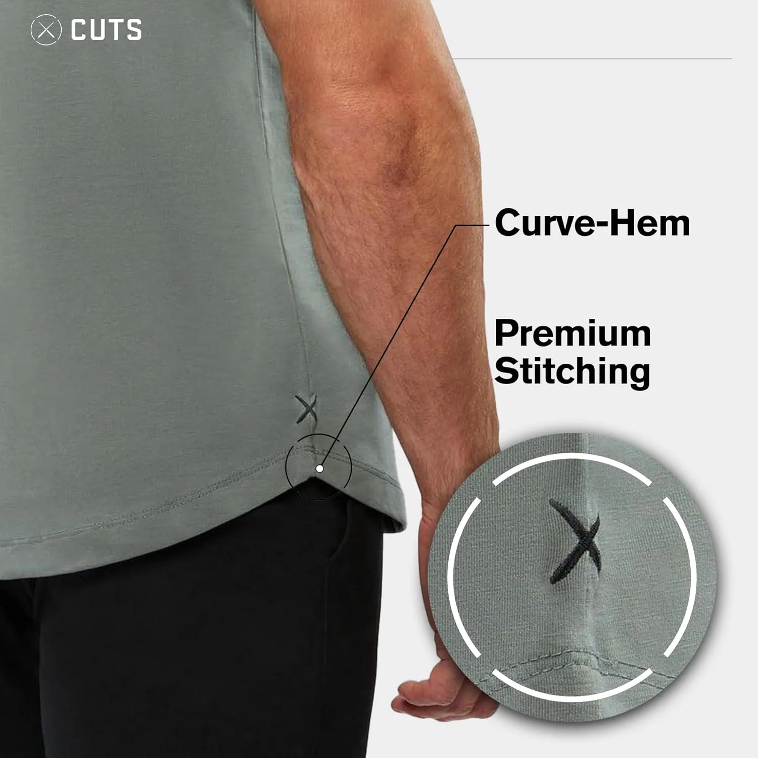 Clothing Men's Premium AO Crew Neck Casual Short Sleeve T-Shirt | Classic Curve Hem | PYCA Pro Soft Fabric