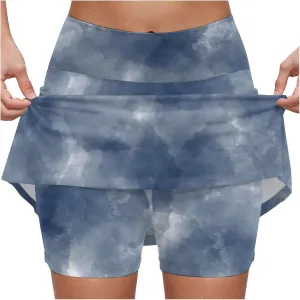 cooki Women's Mini Tennis Skirt 2025 Athletic Cute High Waisted Tie Dye Golf Skorts Summer Casual Lightweight Workout Shorts