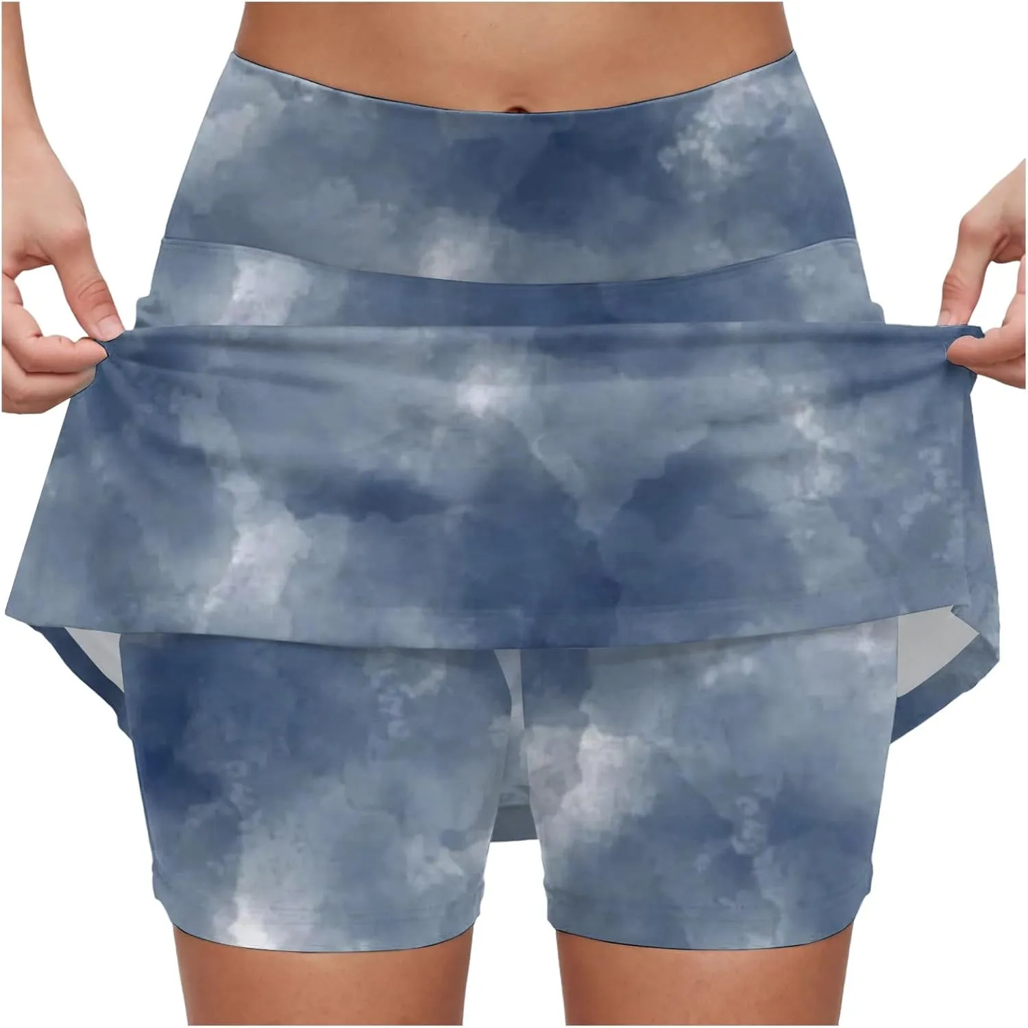 cooki Women's Mini Tennis Skirt 2025 Athletic Cute High Waisted Tie Dye Golf Skorts Summer Casual Lightweight Workout Shorts