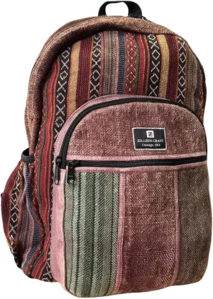 Durable stone washed classic hemp back pack. Light weight hand crafted canvas back pack for laptop, college, travelling and daily use. Unbreakable YKK zipper chain with secret pockets.