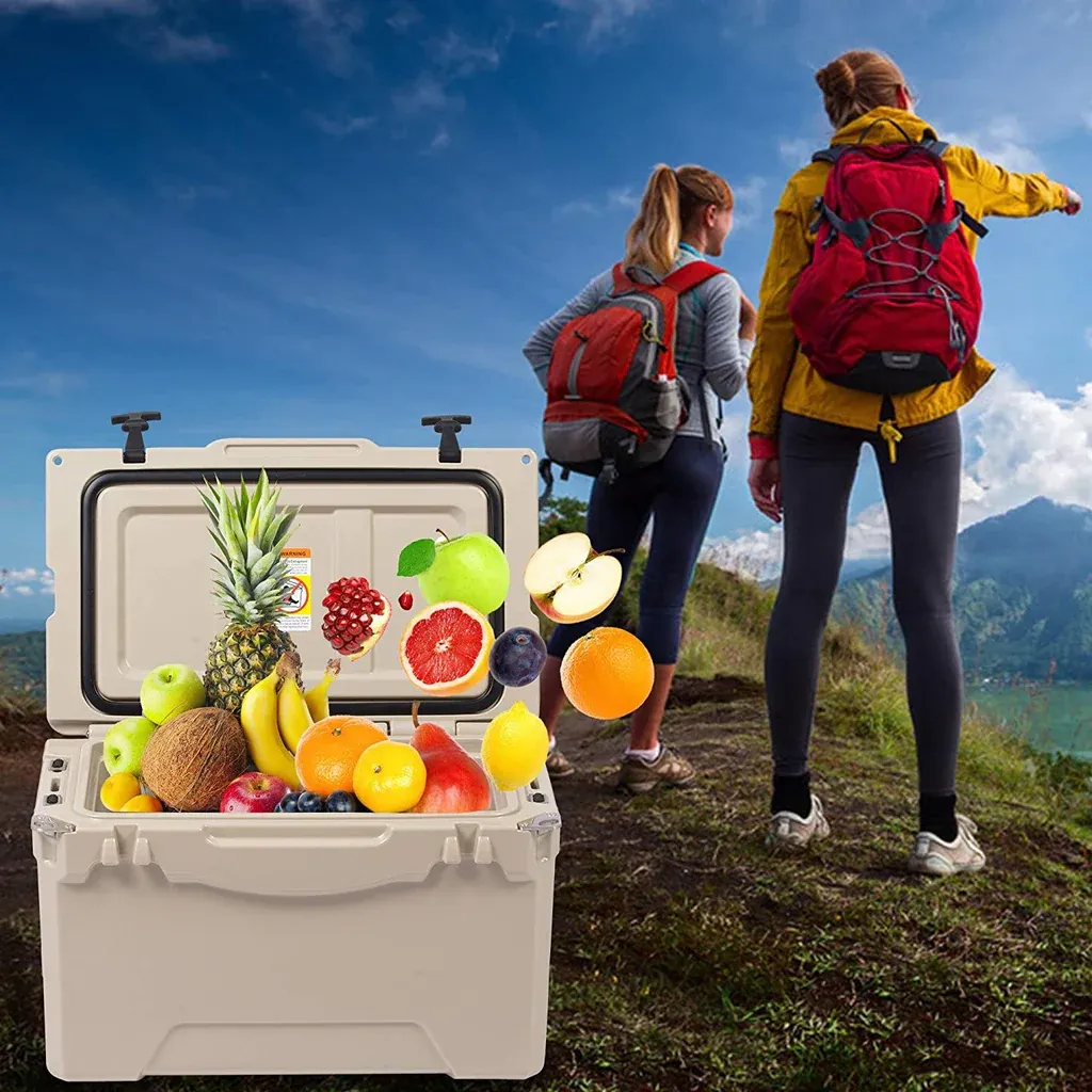 E-Macht 35Quart Rotomolded Insulated Coolers, 5 Days Retention, Heavy Duty Ice Chest for BBQ, Fishing, Drink, Beverage, Camping and Picnic