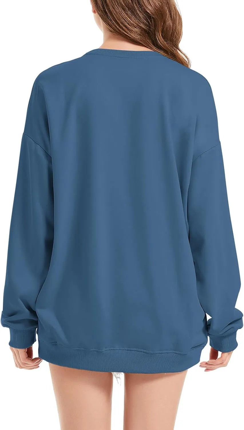Fkatuzi Basic Oversized Hoodies for Women Solid Color Boyfriend Hooded Sweatshirt Baggy Plain Pullover Loose Fit Unisex Tops