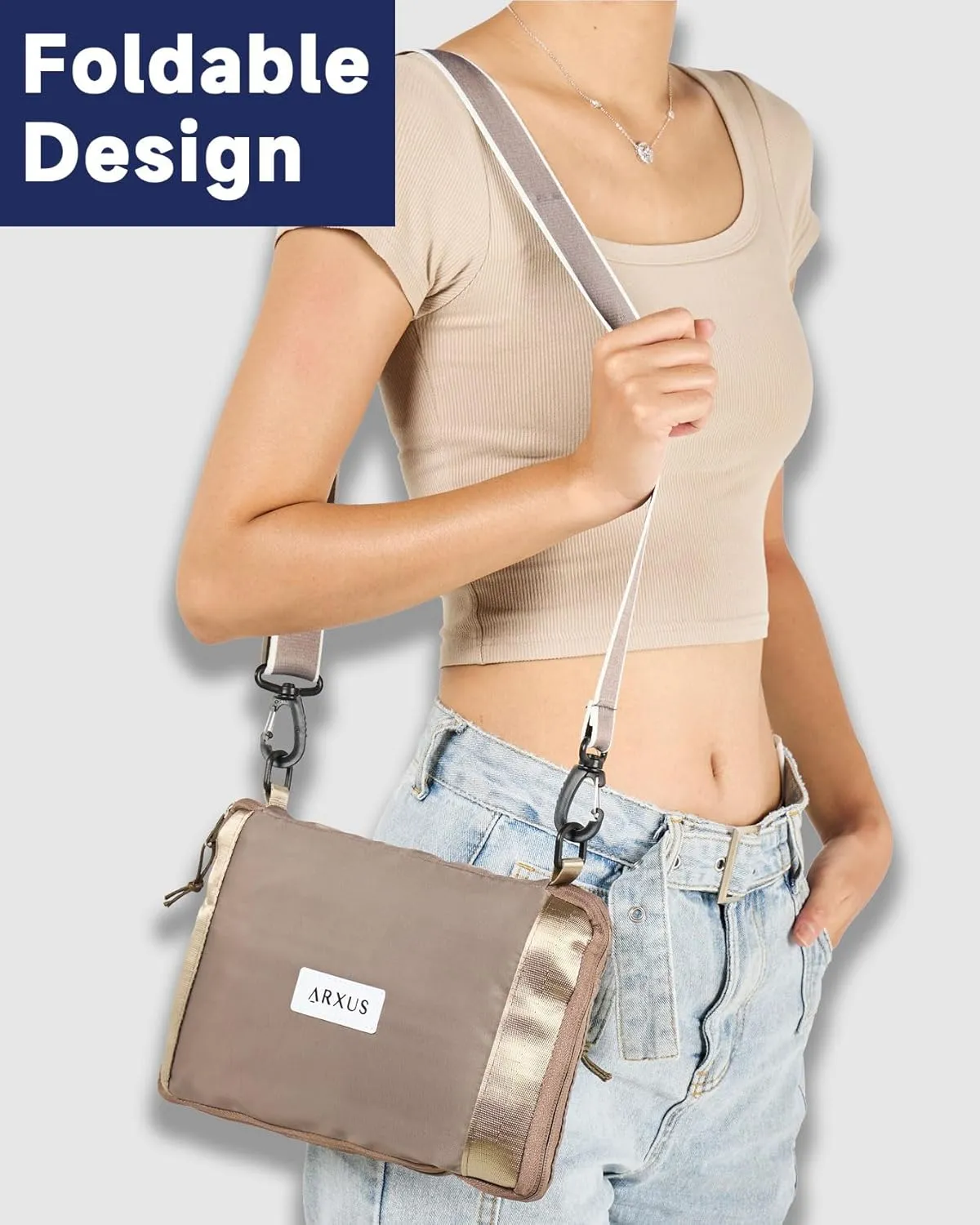 Folding Travel Bag Carry on Bags for Airplanes with Detachable Adjustable Shoulder Strap Light Weight Travel Duffle Bag for Women with Suitcase Sleeve 17x11x9 inch