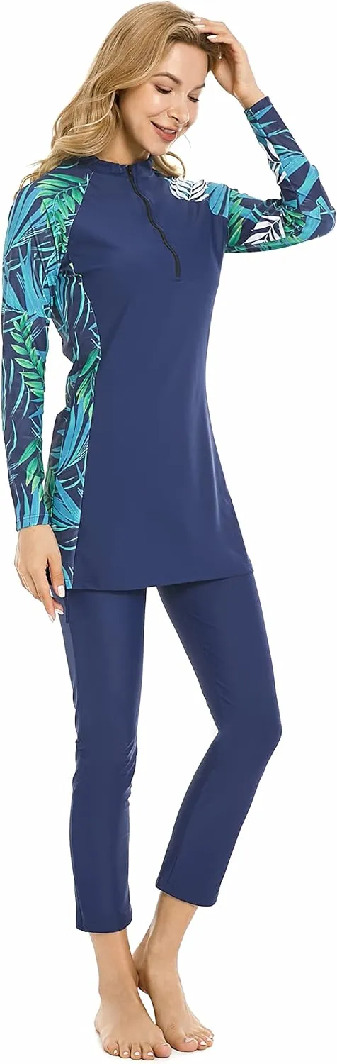 Full Swimming Costume Burkini for Women Modest Girls Swimsuit Islamic Swimwear Plus Size