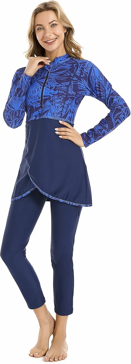 Full Swimming Costume Burkini for Women Modest Girls Swimsuit Islamic Swimwear Plus Size