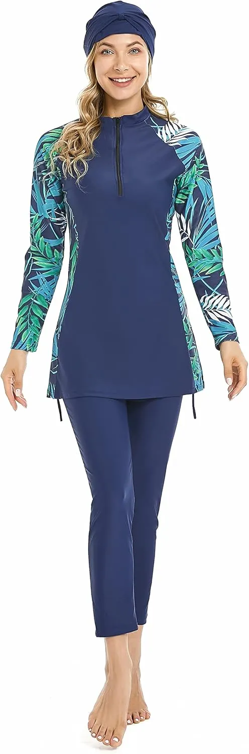 Full Swimming Costume Burkini for Women Modest Girls Swimsuit Islamic Swimwear Plus Size