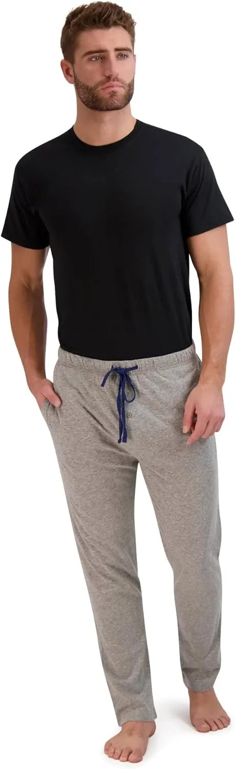 Hanes Men's Solid Knit Sleep Pant with Pockets and Drawstring