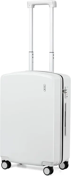 Hanke 20 Inch Carry On Luggage 22x14x9 Airline Approved Hard Shell Suitcases Light Weight Travel Luggage Tsa Luggage Rolling Suitcase Carry On Bag with Wheels(Smoke White)