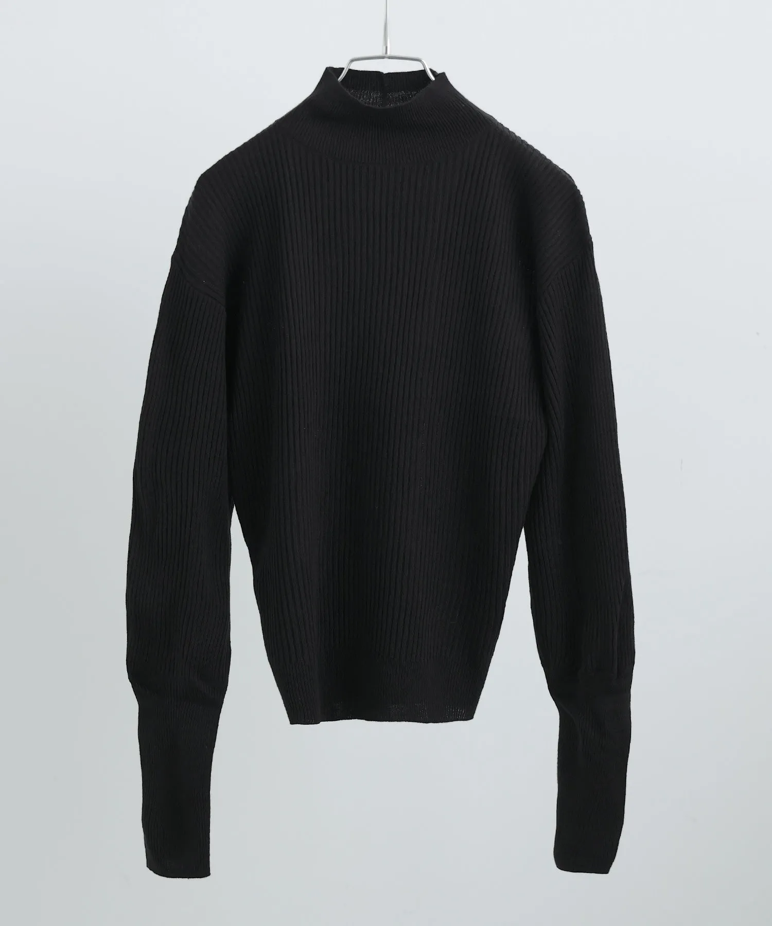 High Neck Rib Knit Pullover