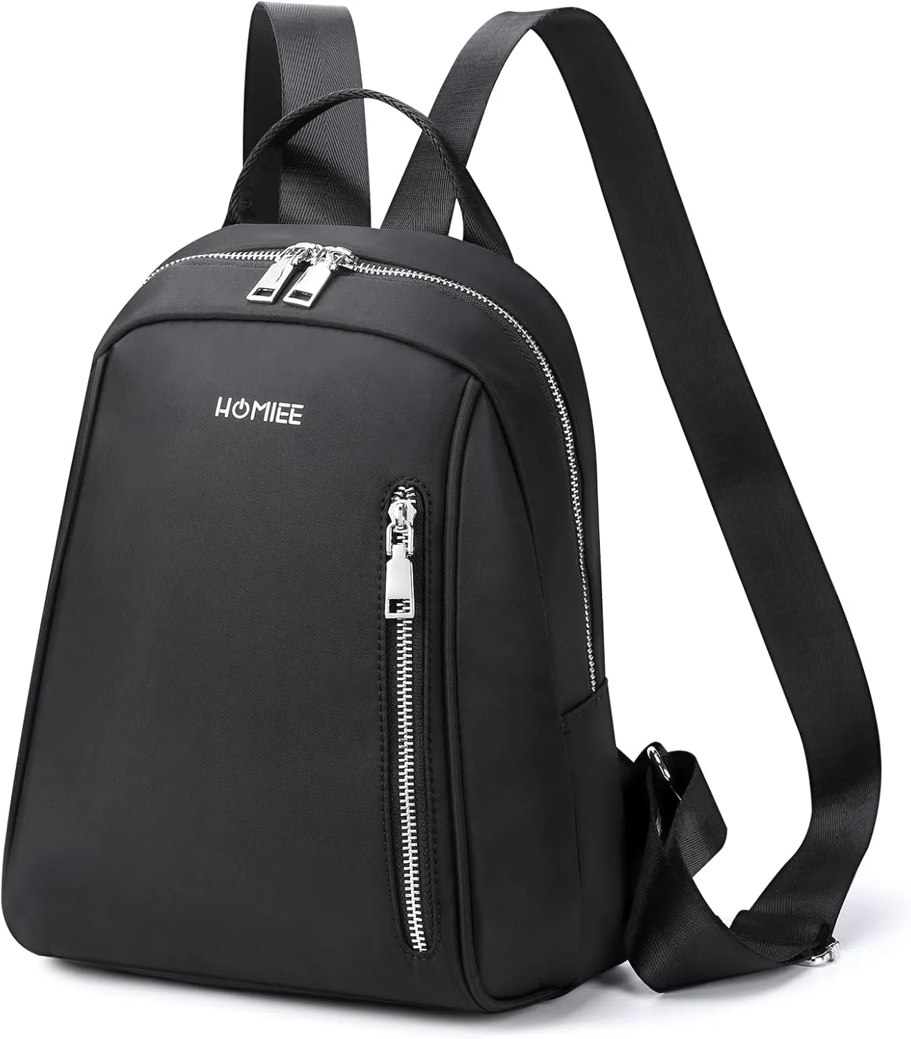 HOMIEE Mini Backpack Purse for Women Girls Light Weight Small Cute Backpacks Waterproof Shoulder Bag Casual Travel Daypack (Black)