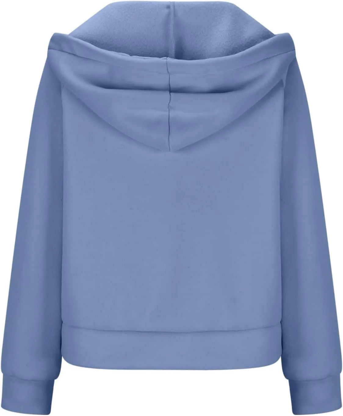 Hoodies for Women Crop Zip Up Sweatshirts Casual Loose Fit Pullover Womens Fashion Vacation Party Tops Thumb Hole