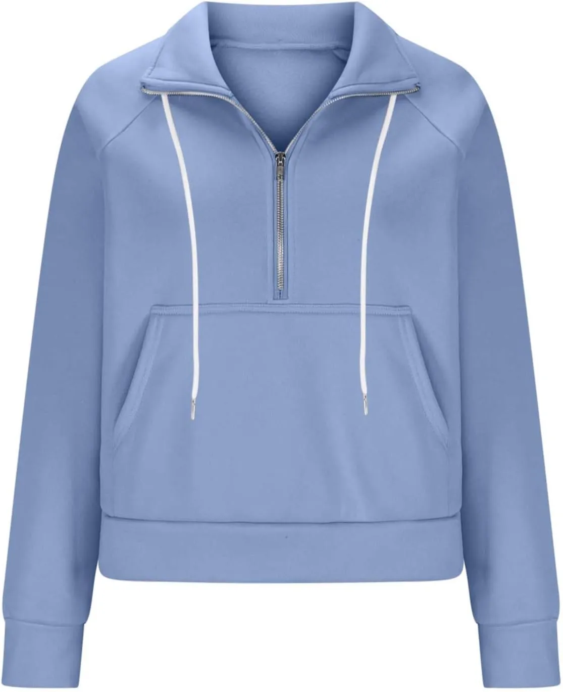 Hoodies for Women Crop Zip Up Sweatshirts Casual Loose Fit Pullover Womens Fashion Vacation Party Tops Thumb Hole
