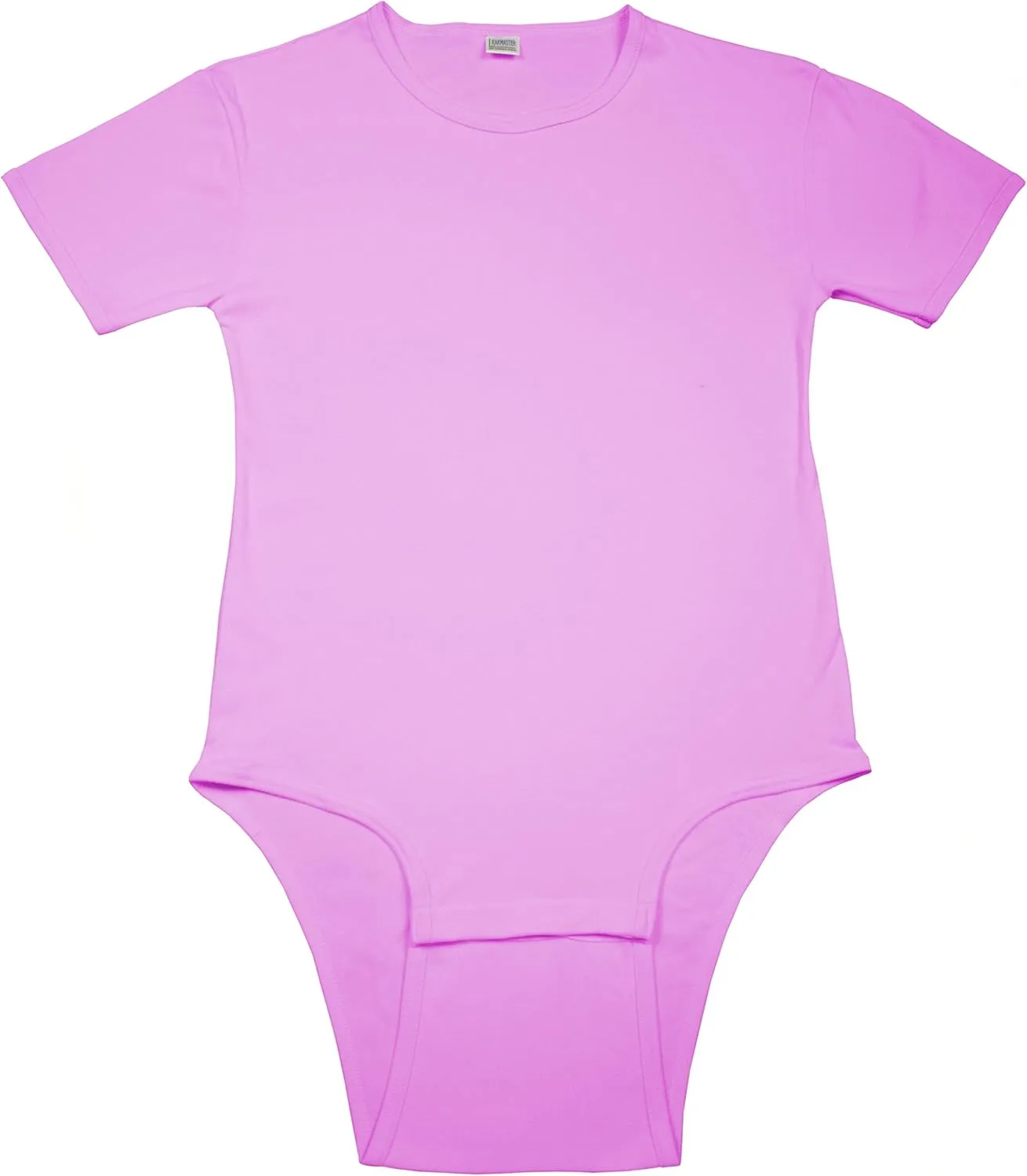 LeakMaster Adult Bodysuit Diapering T-Shirt Quality Heavyweight 100% Cotton Fabric. Front Facing Snap Closures.