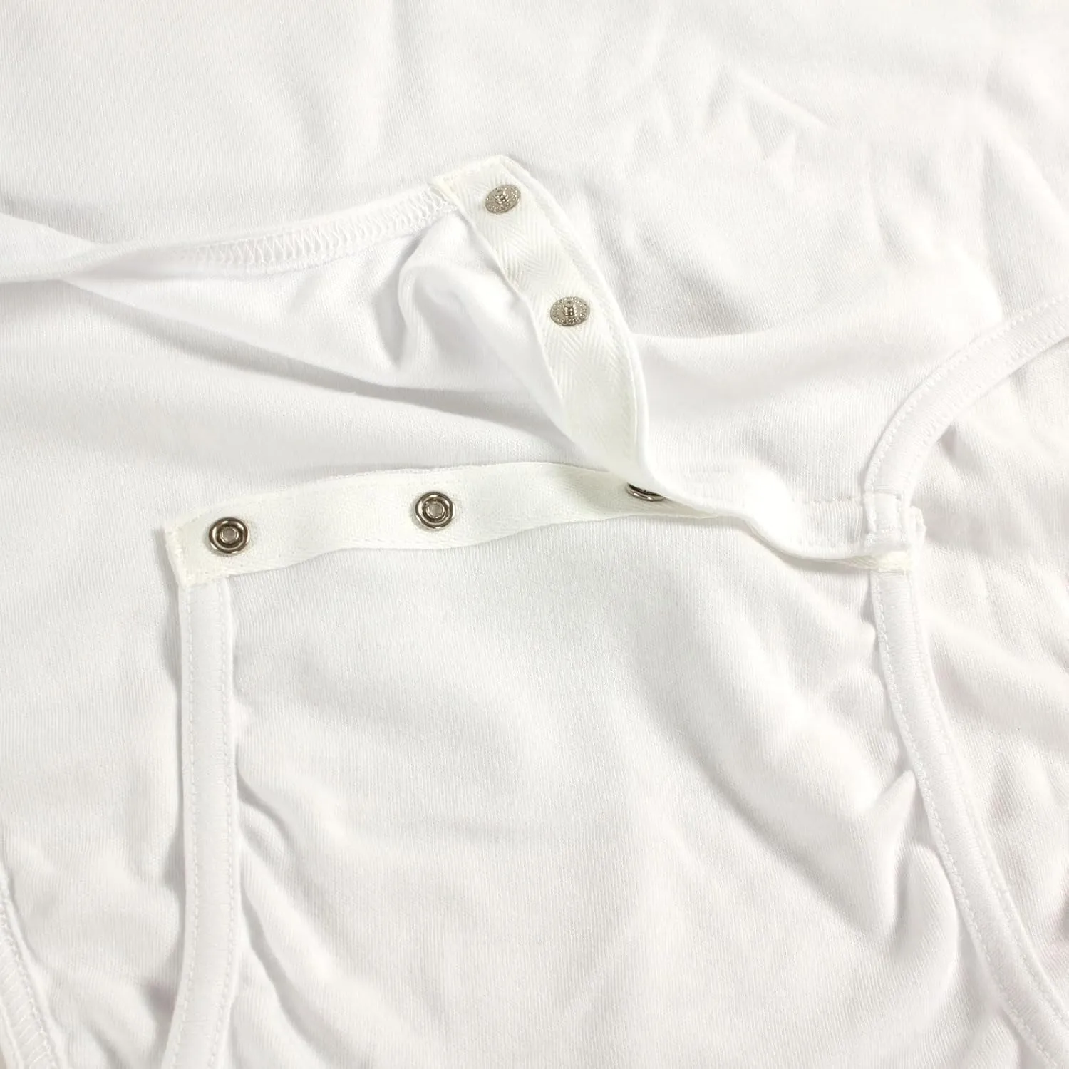 LeakMaster Adult Bodysuit Diapering T-Shirt Quality Heavyweight 100% Cotton Fabric. Front Facing Snap Closures.