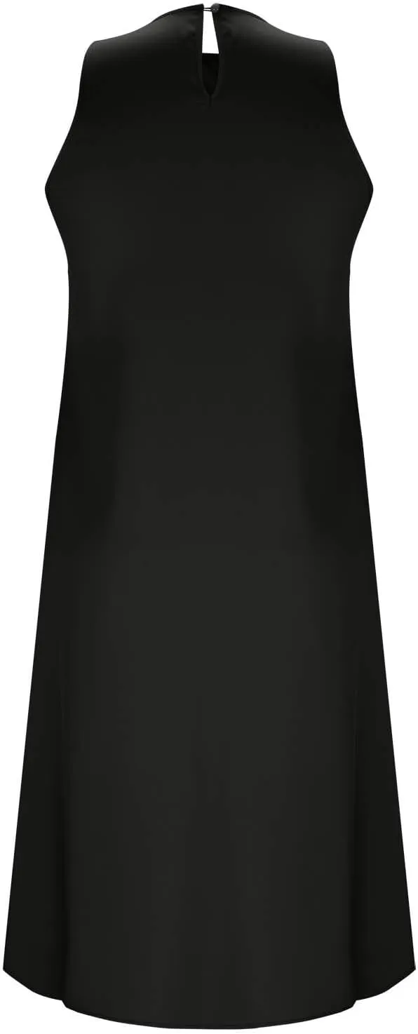 Lmdudan Women's Bodycon Maxi Dresses Satin Lounge Tank Long Dresses Elegant Halter Neck Casual Sleeveless Summer Dress