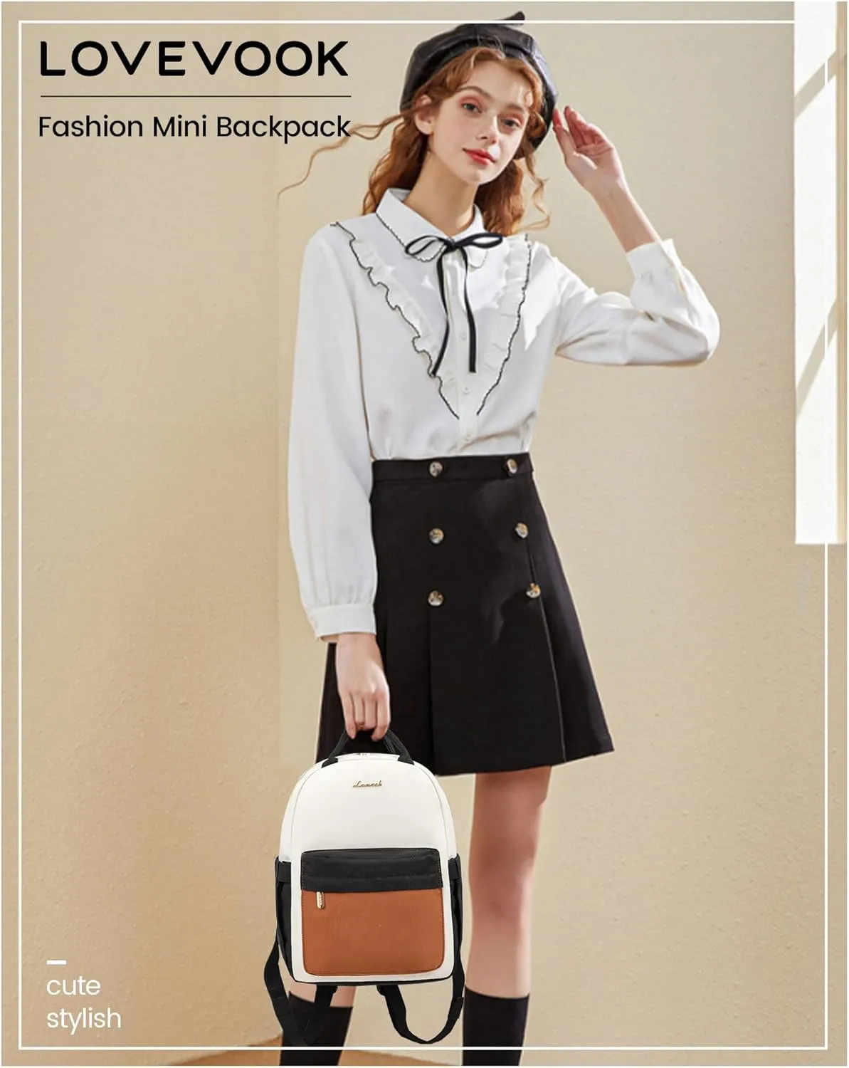 LOVEVOOK Mini Backpack Purse for Women Cute Small Backpack, Light Weight Fashion Daypack for Work Travel Daily Backpack