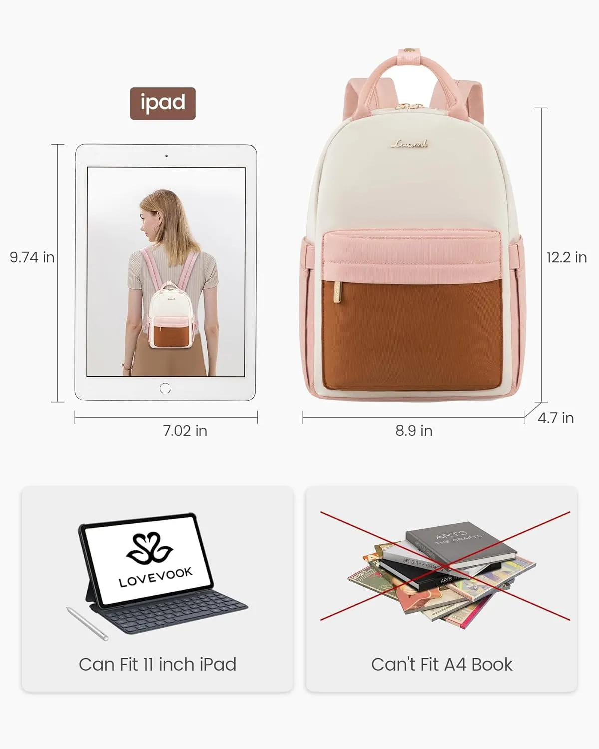 LOVEVOOK Mini Backpack Purse for Women Cute Small Backpack, Light Weight Fashion Daypack for Work Travel Daily Backpack