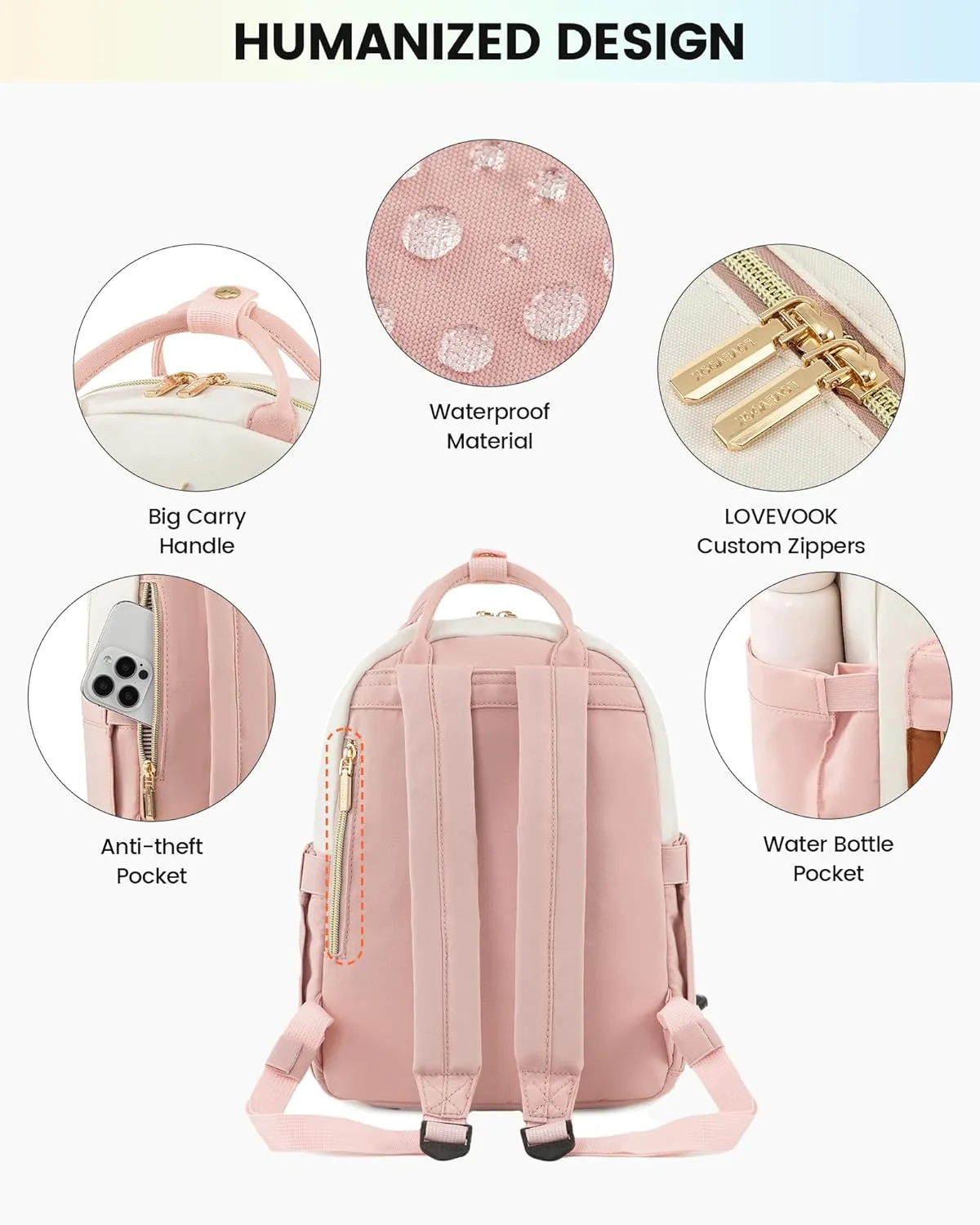 LOVEVOOK Mini Backpack Purse for Women Cute Small Backpack, Light Weight Fashion Daypack for Work Travel Daily Backpack