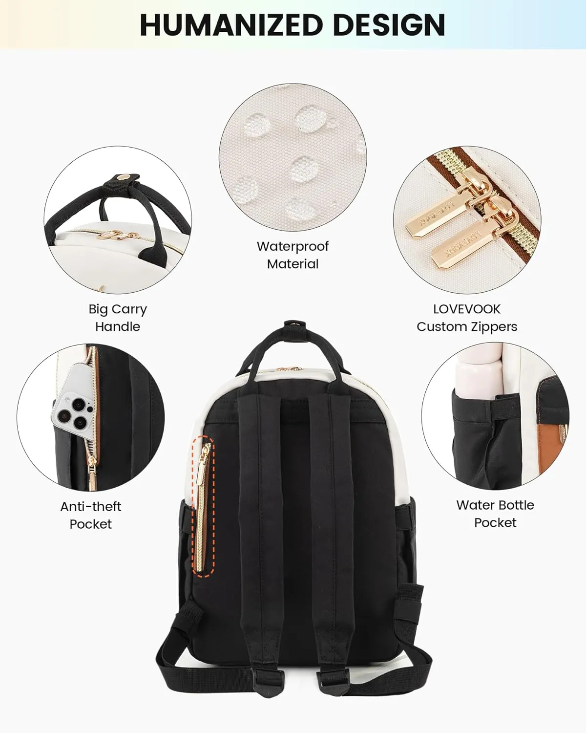 LOVEVOOK Mini Backpack Purse for Women Cute Small Backpack, Light Weight Fashion Daypack for Work Travel Daily Backpack