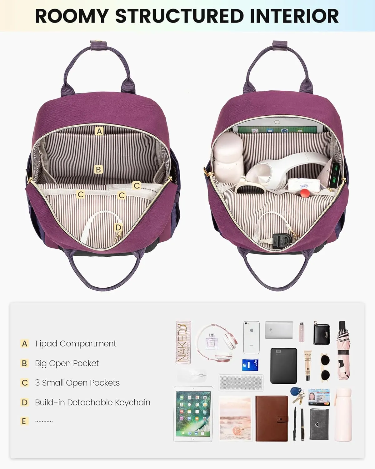 LOVEVOOK Mini Backpack Purse for Women Cute Small Backpack, Light Weight Fashion Daypack for Work Travel Daily Backpack