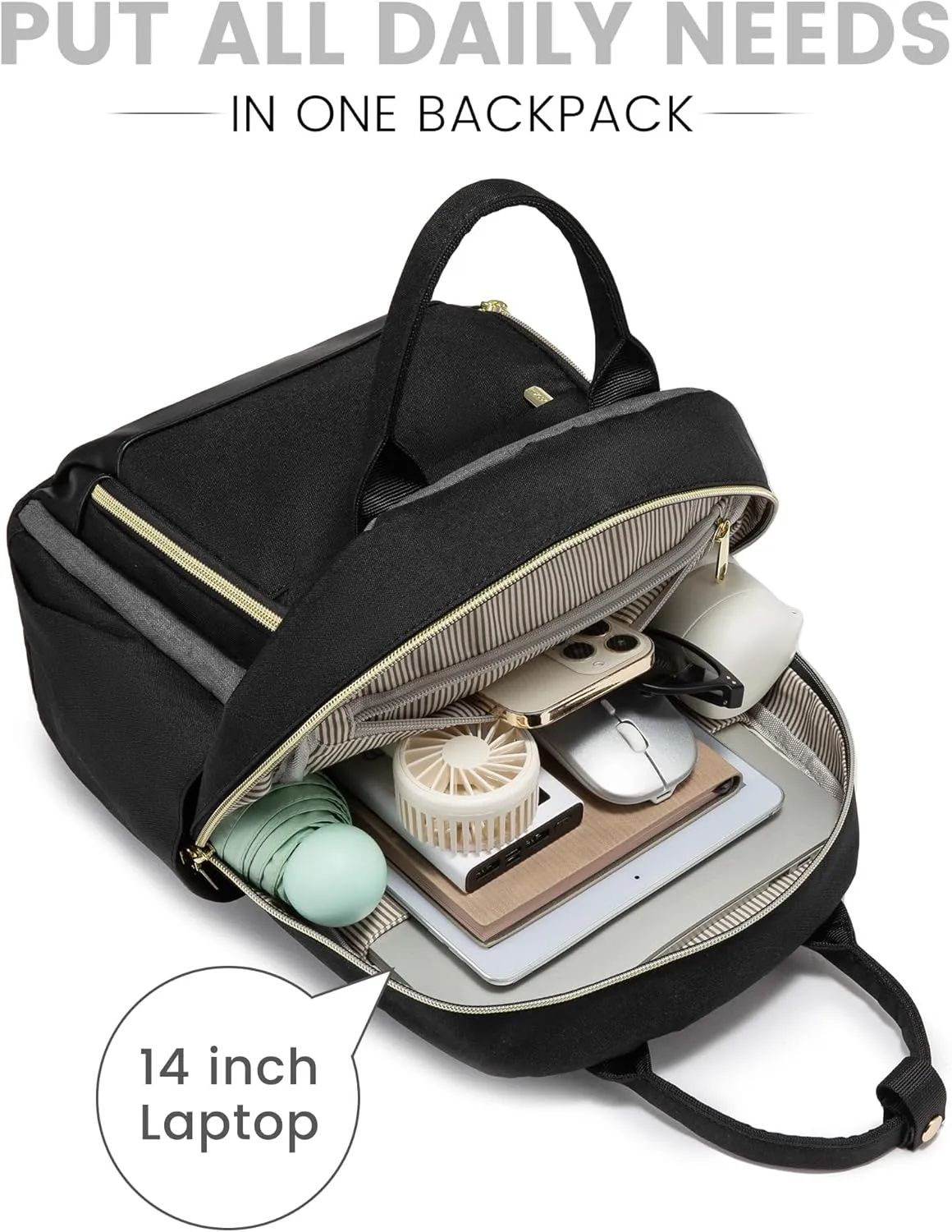 LOVEVOOK Small Backpack Purse for Women, Mini Backpack, Light Weight Cute Fashion Backpack for Work Daily Travel, Black-Grey