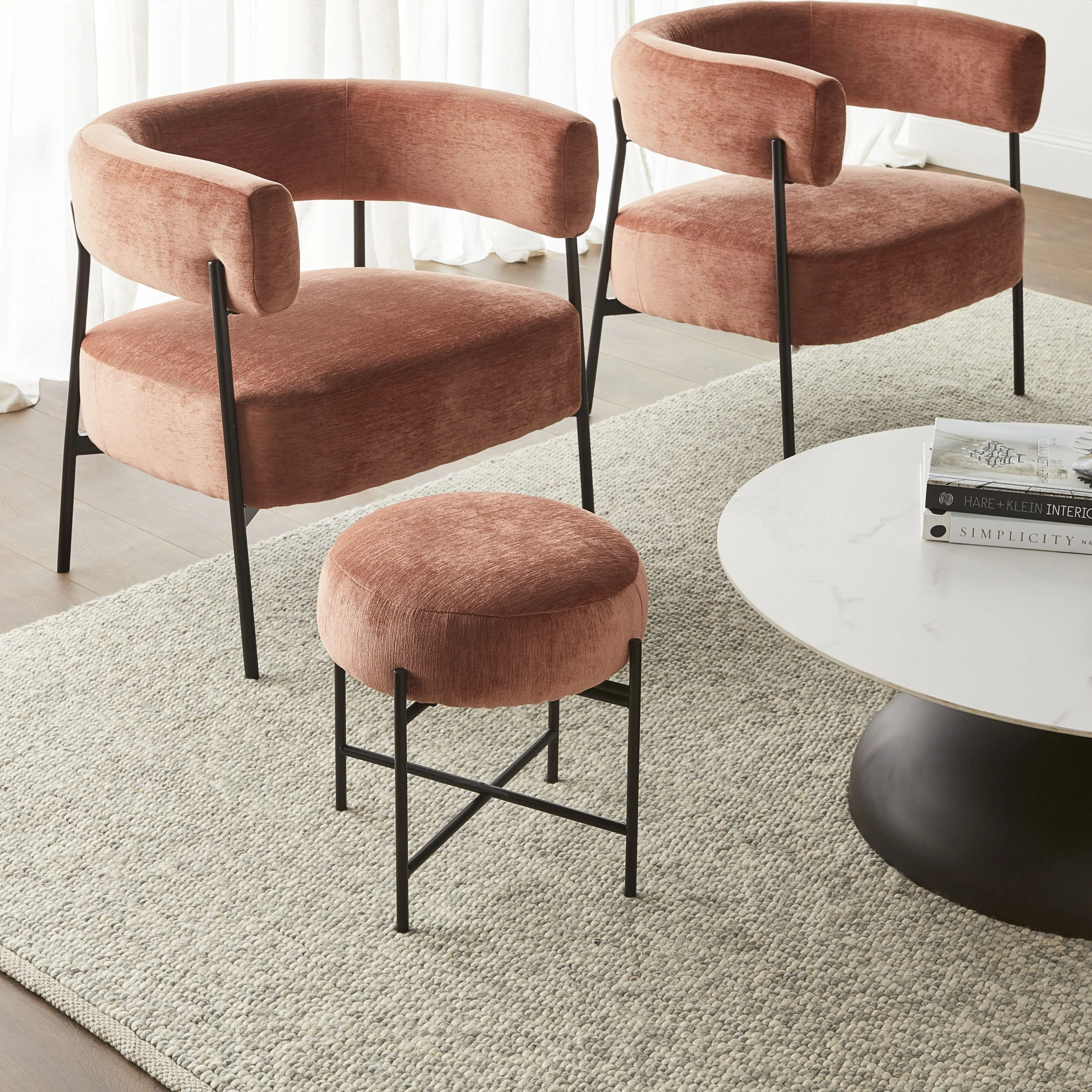 Mads Footstool Amber Glow