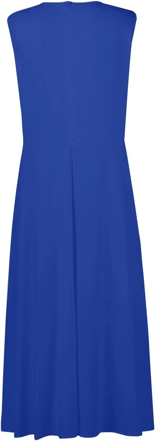 Maxi Dress for Women Deep V Neck Sleeveless Dresses High Waiste Printed Dress Flowy Summer Dresses Maxi Casual Dress