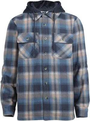 Mens Heavyweight Hoodies Casual Zip Up Plaid Flannel Shirt Jackets Winter Thick Berber Lined Fleece Coat