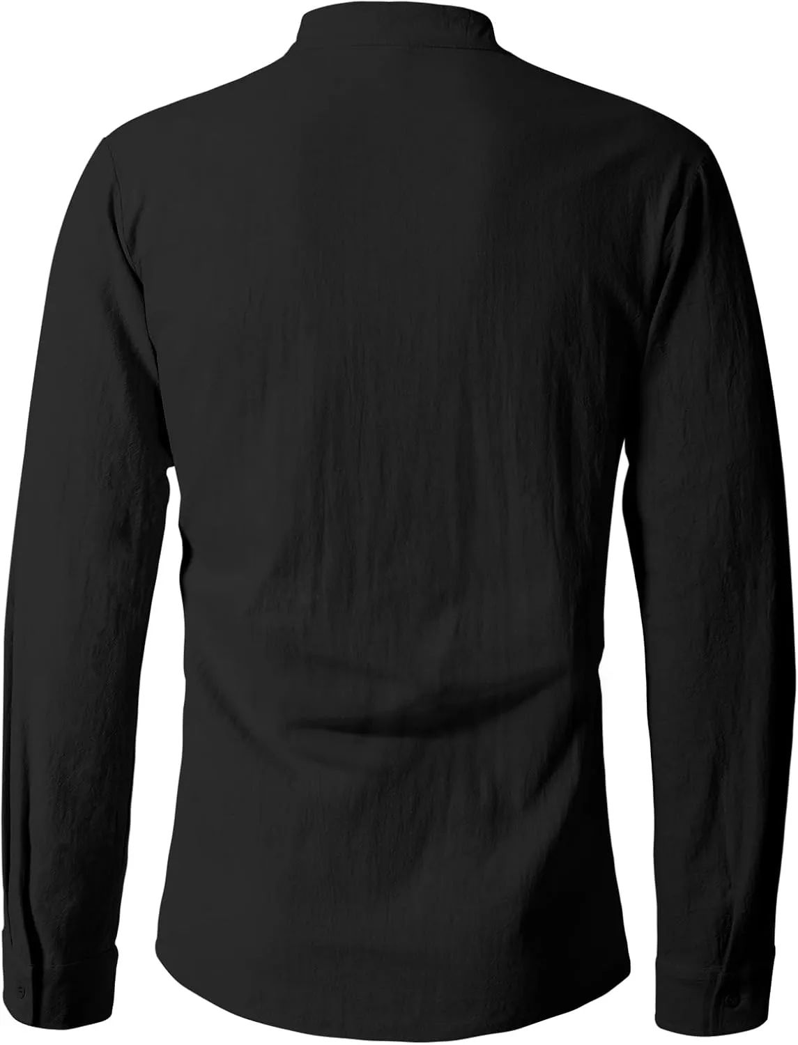 Men's Retro Viking Pirate Medieval Renaissance Steampunk Long Sleeved Lace Up Cotton Linen Henry Shirt Scottish Style Tops