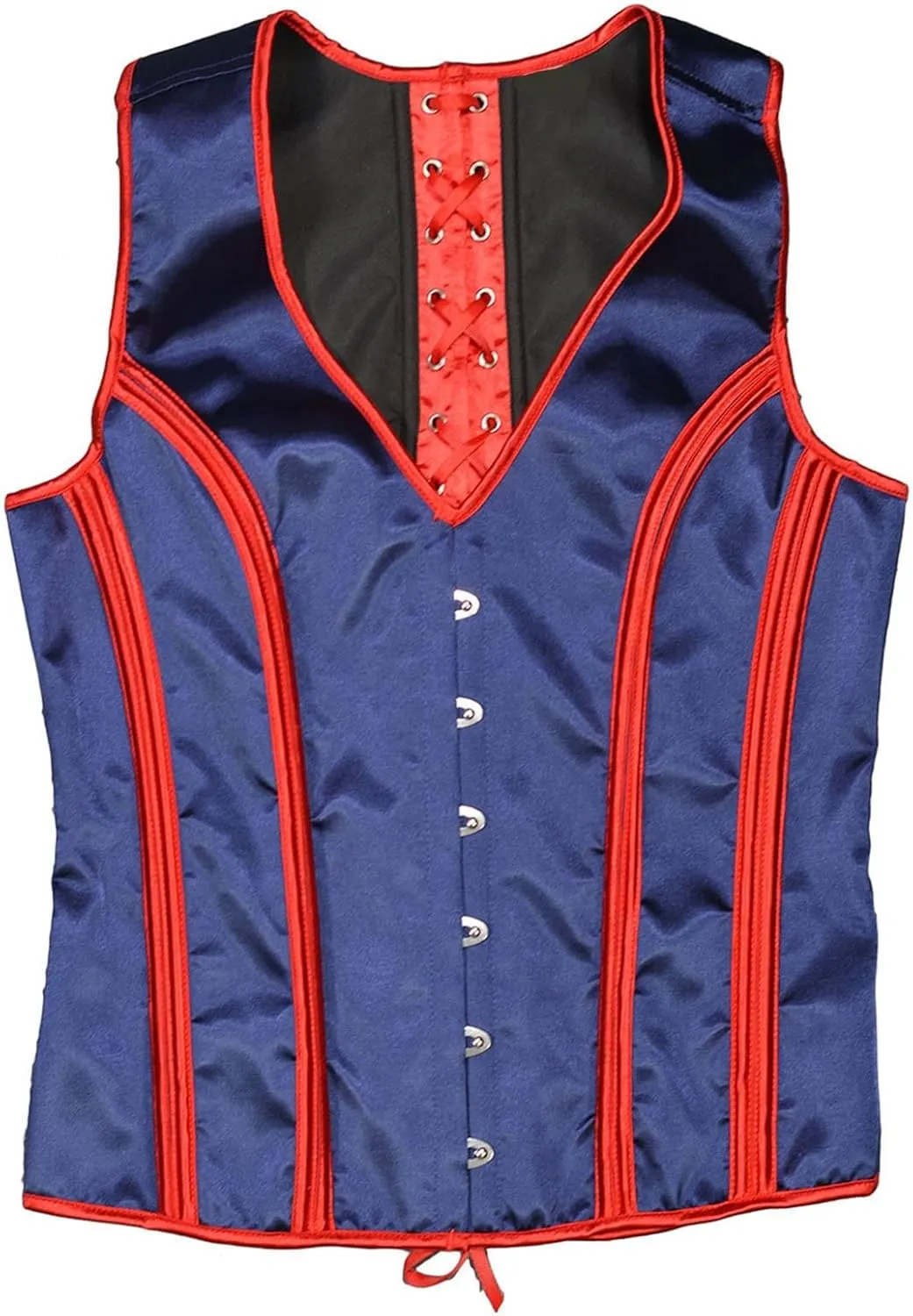 Mens Vintage Shapewear Tank Top Waist Binding Muscle Shirt Men Sleeveless Lace Up Undershirt Workout Gym Clothes XS-3XL