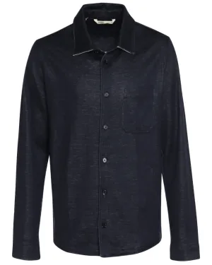 Midnight Navy Jersey Shirt Jacket