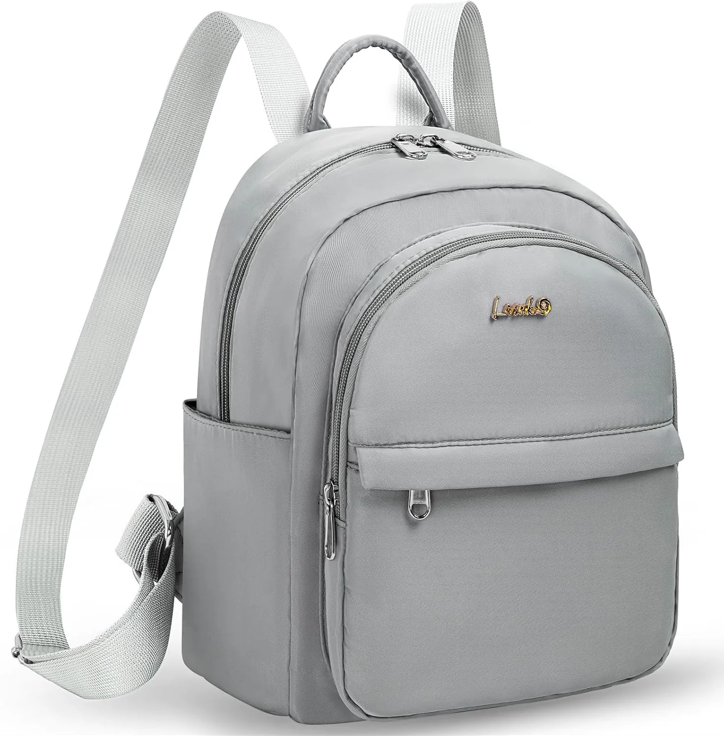 Mini Backpack for Women Teen Girls Fashion Solid Color Light Weight Waterproof Backpack Travel Fashion Purses Daily (Grey)